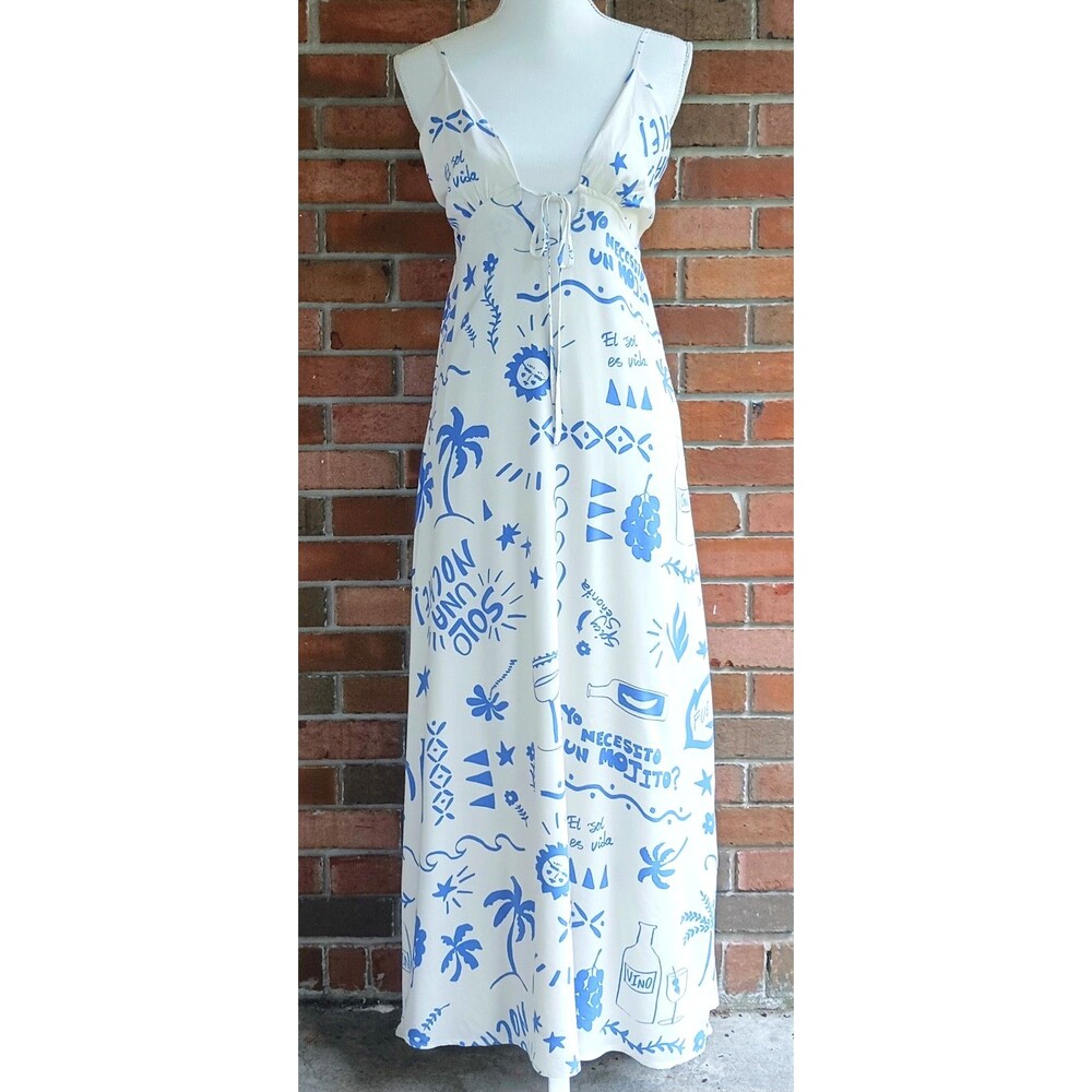 Paper Heart Australia Maxi Sundress Halter Neckline  Sun Beach Cocktails Sz M - Picture 11 of 11